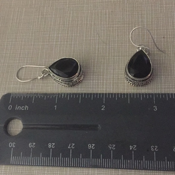 NEW beautiful Faceted Onyx Earrings - Picture 8 of 12